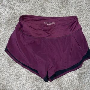 Outdoor Voices Deep Maroon Active Shorts